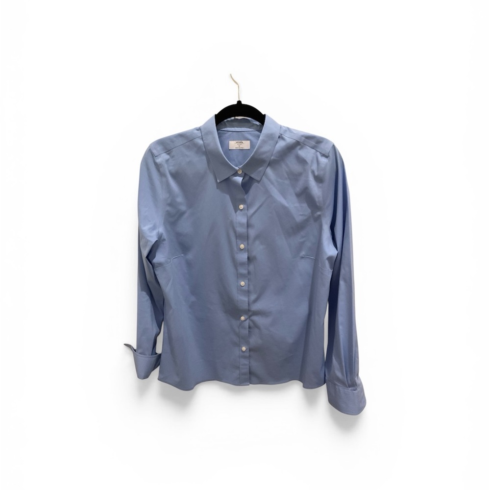 Women’s Blue Button-Up Shirt